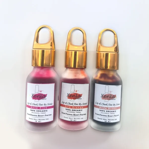 Organic Lip & Cheek Tints By Xenia (Pack of 3 Shades)